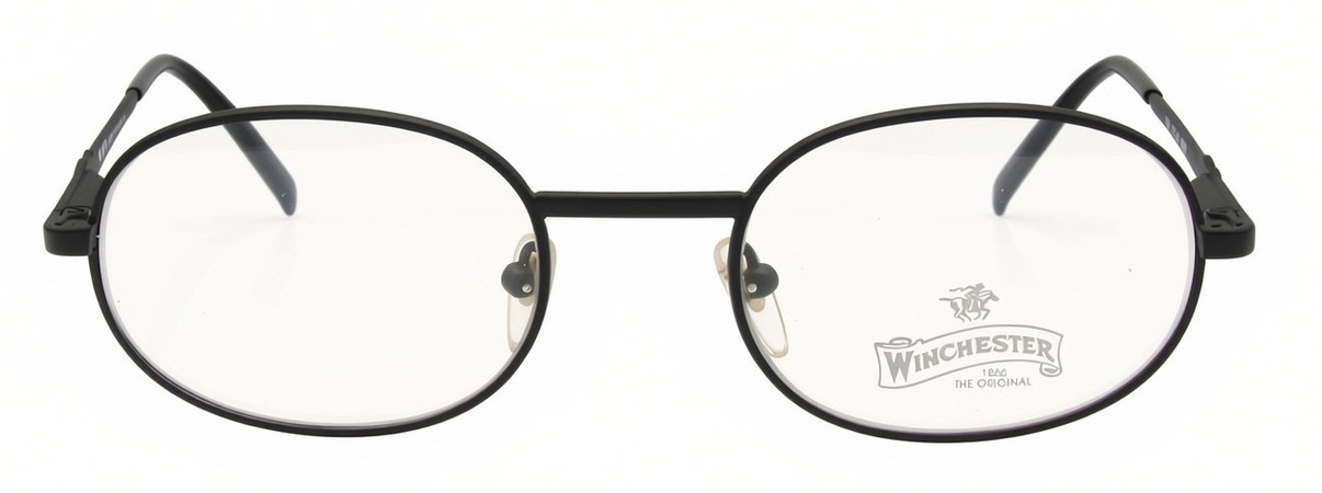 Winchester LINX oval shaped prescription glasses in a matt black finish.