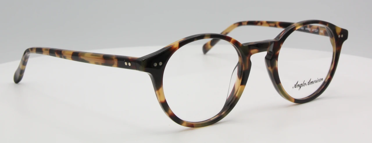 Panto Shaped Retro Anglo American 406 HYRG Glasses Tortoiseshell Effect Classic Eyewear