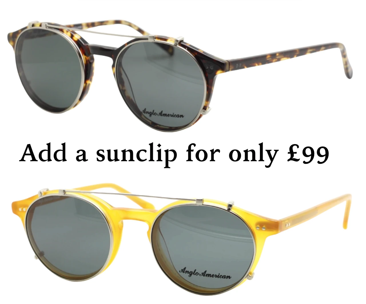 ANGLO AMERICAN 406 45mm ALL COLOURS - Panto Shaped Prescription Glasses In Varying Colours