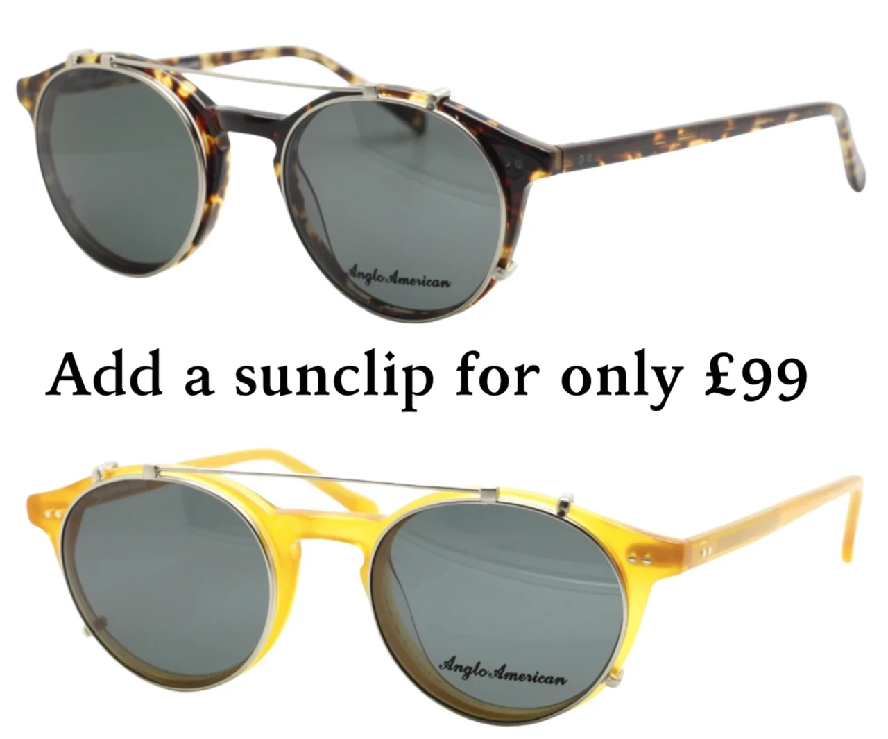 ANGLO AMERICAN 406 50mm ALL COLOURS - Panto Shaped Acetate Eyewear In Varying Colours