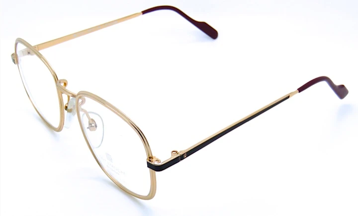 1980s Guy Laroche Square Style Glasses Designer Vintage Eyewear In A Gold Finish