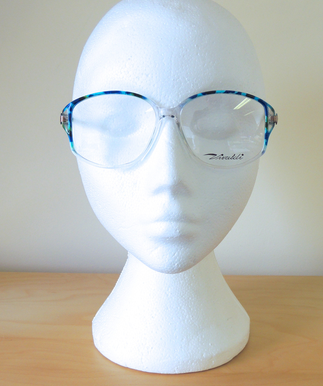 Classic French Glasses Acrylic Blue Vintage Designer Eyewear By Vivaldi