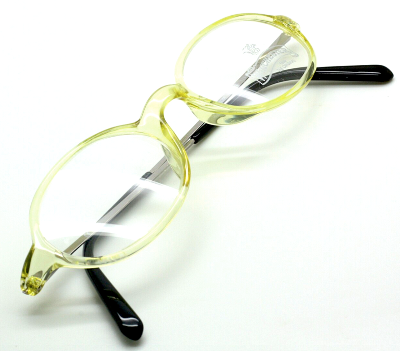 Winchester HOM Vintage Opaque Yellow Acrylic Oval Eyewear 46mm