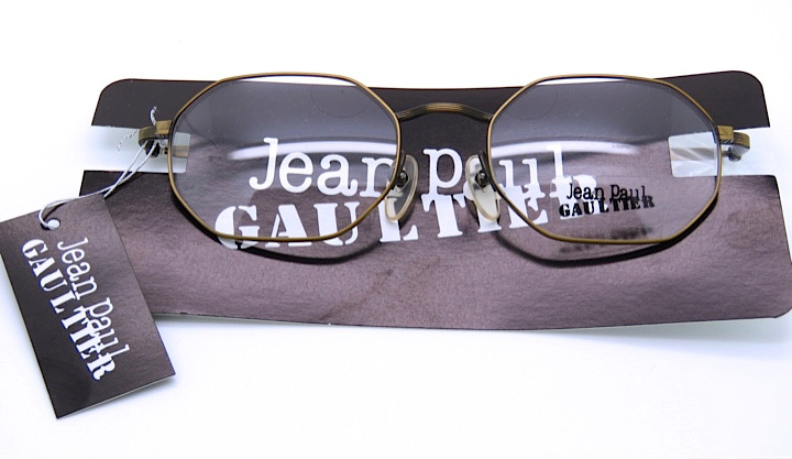LAST ONE! JEAN PAUL GAULTIER 2179 Hexagonal Frames in Smoke Gold