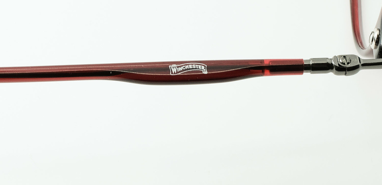 Vintage Winchester Glasses in Burgundy Acrylic Oval style