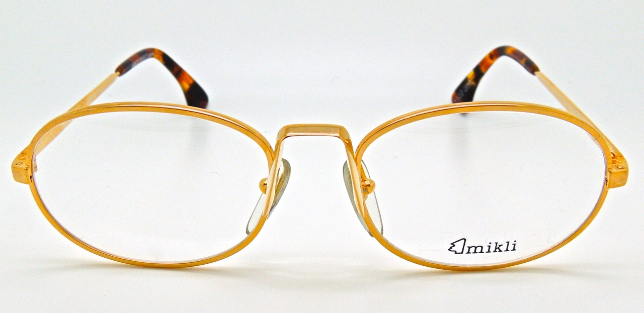 Alain Mikli Paris Designer Polished Gold Frames