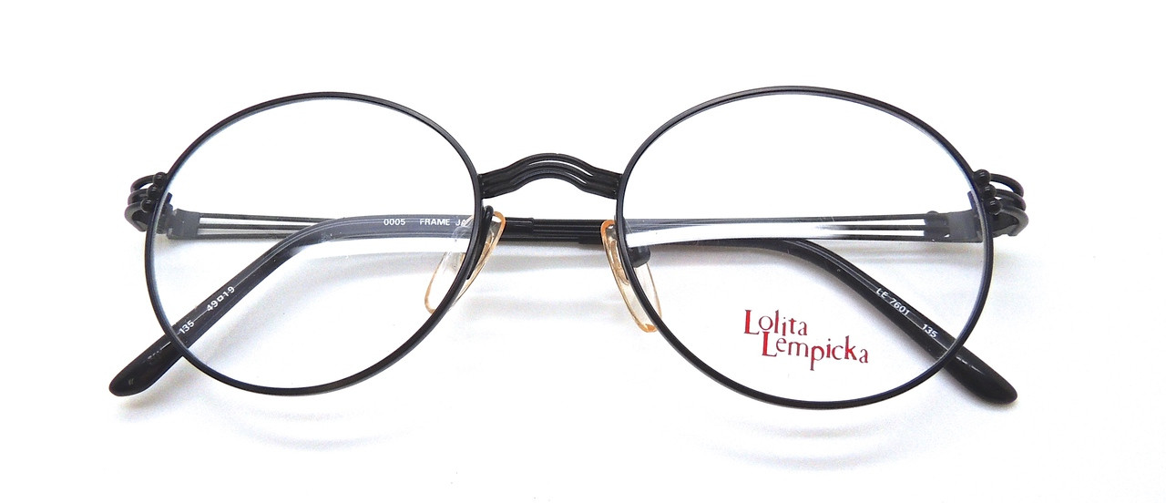 Vintage LOLITA LEMPICKA Black Round Style Designer Frames