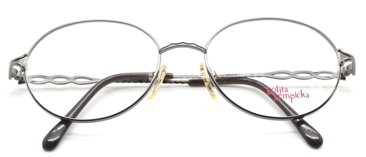 Oval gunmetal designer glasses