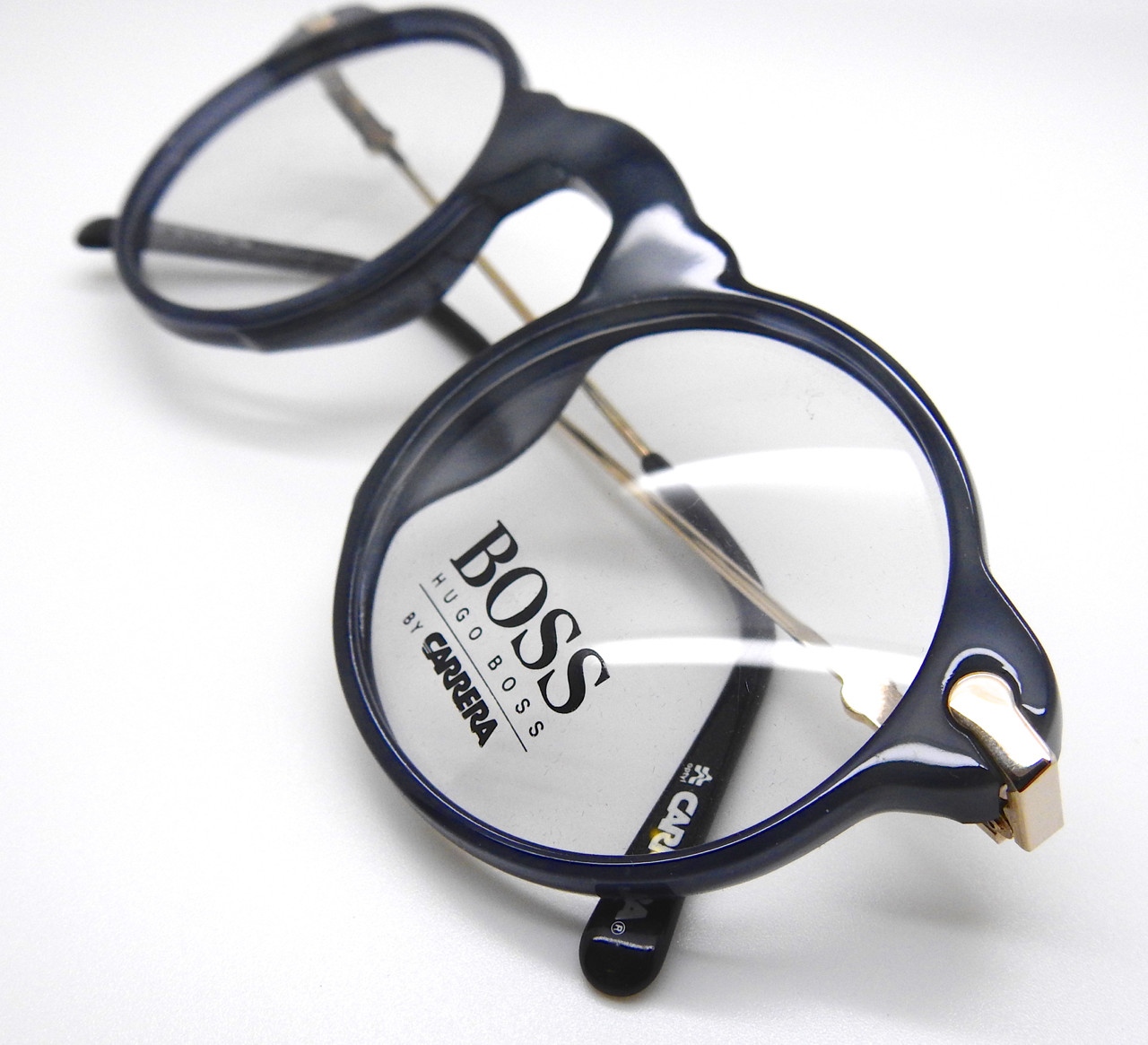 Hugo BOSS by Carrera 5108 Round Navy Blue Vintage Glasses Frames