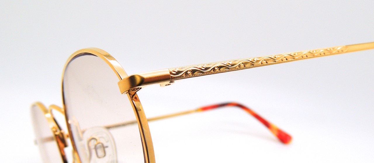 Superb Tura Flex Titanium Designer Gold Panto Eyewear Frames by Tura