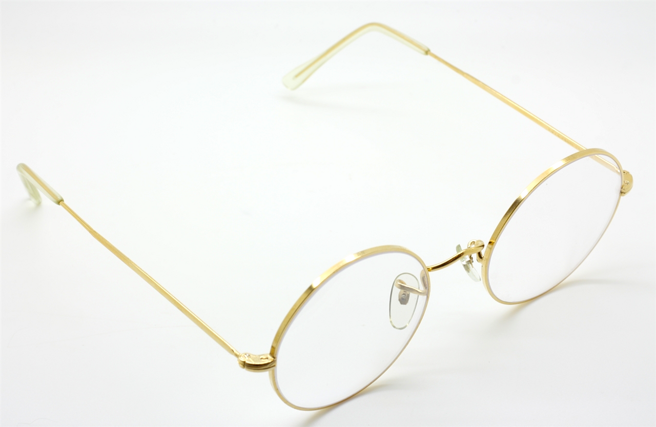 Hand Made in England B.O.I.C at Algha Works Gold Round Vintage Frames In Varying Eyesizes