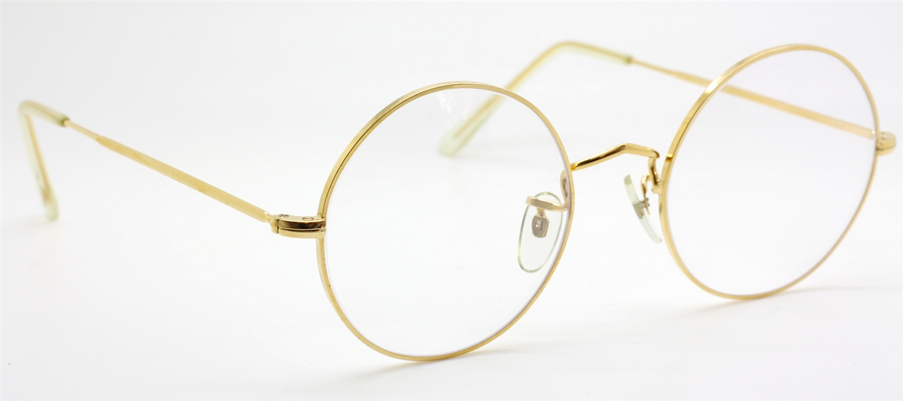 Hand Made in England B.O.I.C at Algha Works Gold Round Vintage Frames In Varying Eyesizes