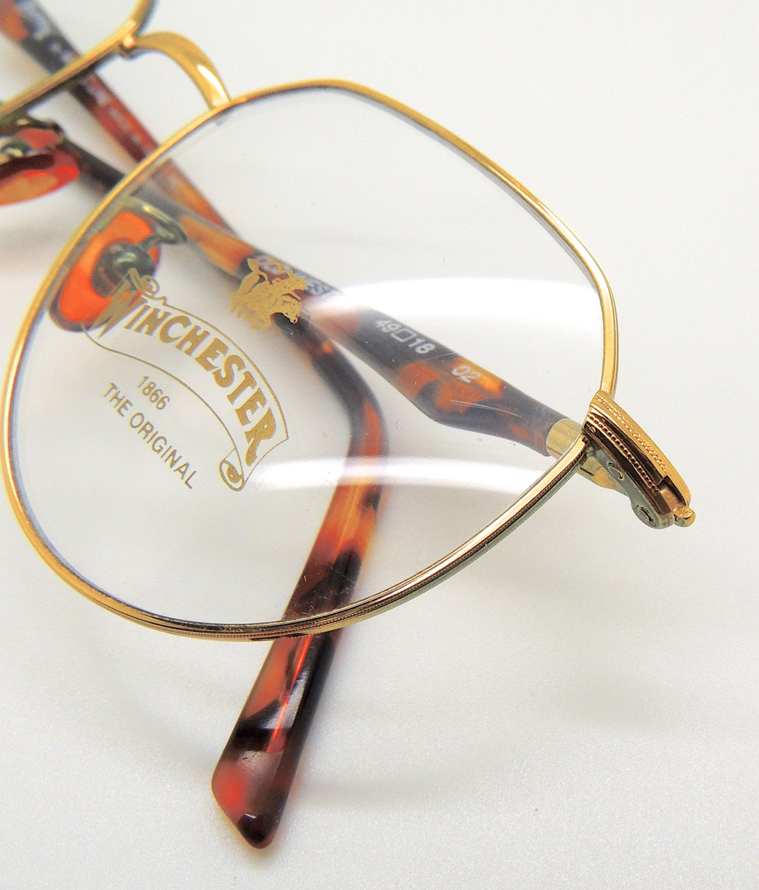 WINCHESTER ITALIAN Old West 11 Gold Metal Frames With Tortoiseshell Colour Acrylic Arms