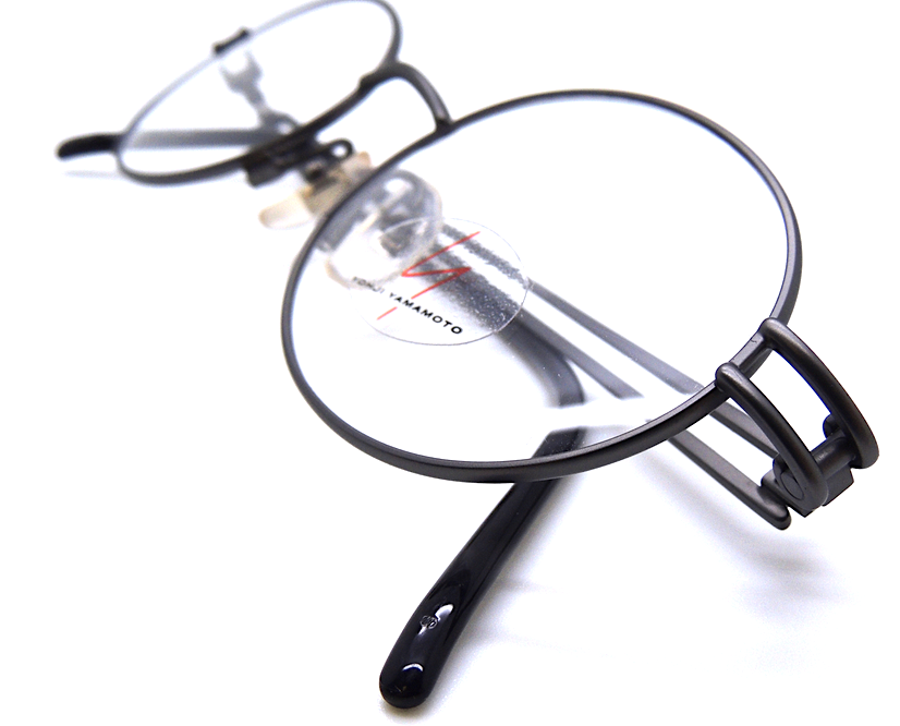 Grey Yohji Yamamoto prescription vintage glasses from www.theoldglassesshop.co.uk