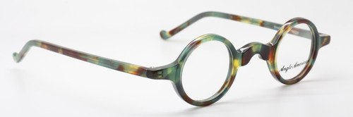 Anglo American Groucho True Round Small Lens Glasses In Green Multi Turtle Coloured Acrylic (HYBG)