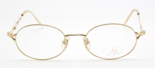 Shiny Gold Oval Prescription Vintage Glasses By Yamamoto At ww.theoldglassesshop.co.uk
