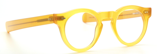 Panto Shaped Thick Rimmed Glasses In A Honey Coloured Finish At www.theoldglassesshop.co.uk