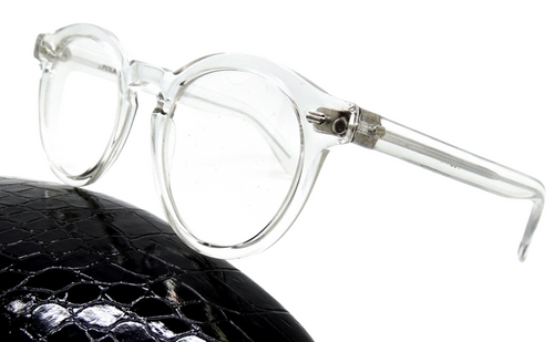 Clear panto shaped acrylic glasses by Polaroid at www.theoldglassesshop.co.uk