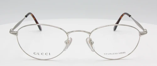 Small panto shaped glasses by Gucci made from stainless steel