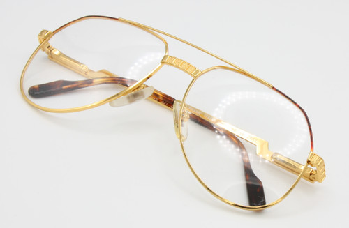 Hilton Exclusive 021 aviator style glasses, 24kt gold plated - luxury eyewear at The Old Glasses Shop