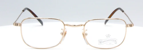 Winchester Red Cloud square style prescription glasses in a shiny gold finish.