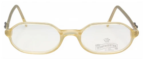 Translucent cream acrylic eyewear Winchester WM0102 small oval spectacles at The Old Glasses Shop