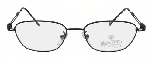 Winchester WM0076 small rectangular eyewear in a thin black metal at The Old Glasses Shop