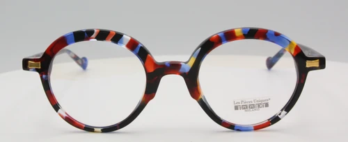Round style multicoloured eyeglasses by Les Pieces Uniques at www.theoldglassesshop.co.uk 