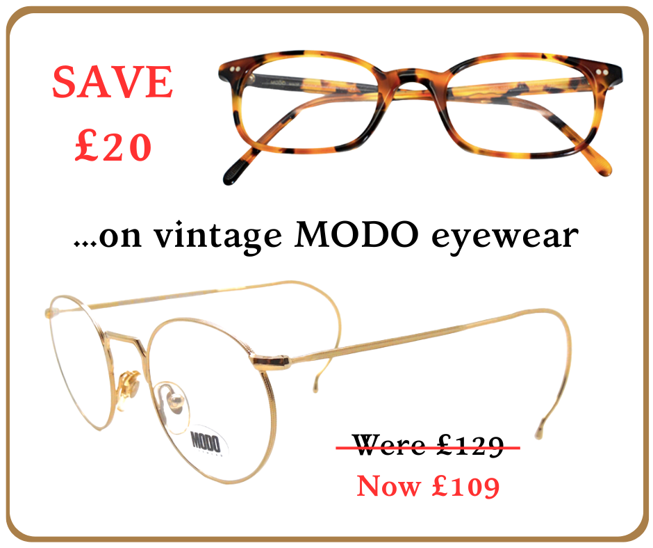 Vintage Modo glasses (all new & unworn) are now only £109