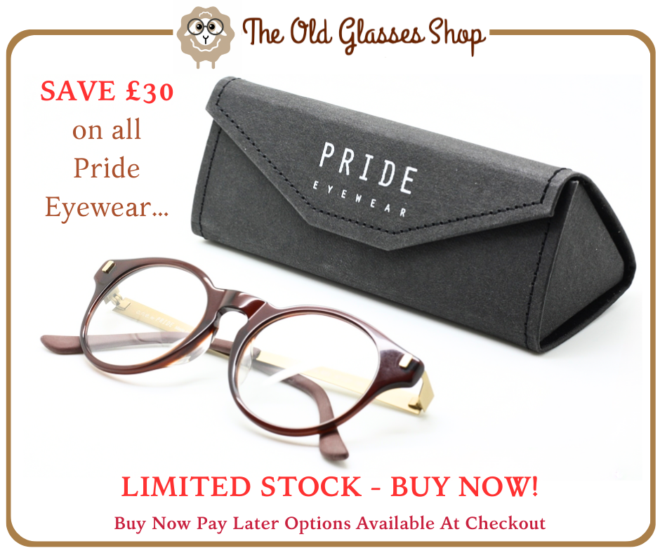 Save £30 on all Pride Eyewear, exceptional Italian glasses that will look and feel great!