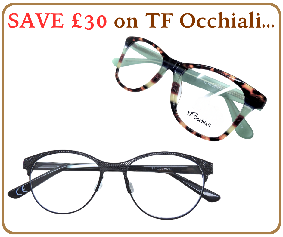 All TF Occhiali glasses now only £79!