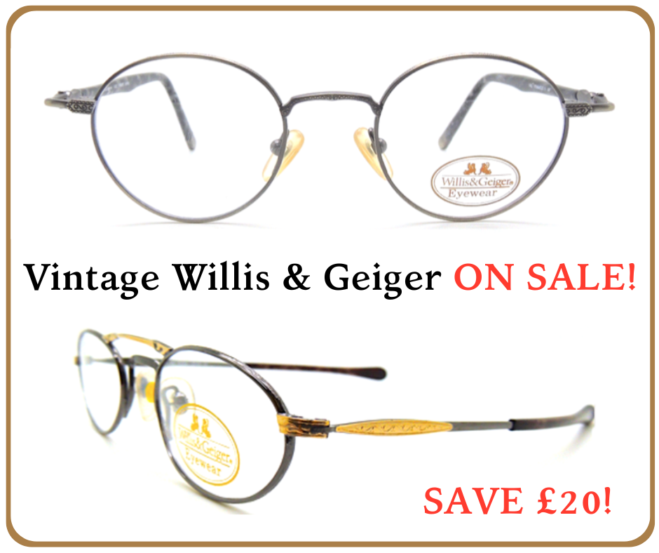 Vintage Willis & Geiger eyewear now on sale, save £20!