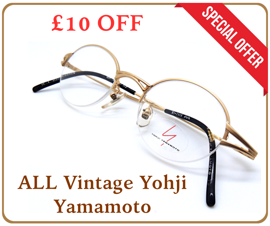 SAVE £21 on all glasses in the vintage Yohji Yamamtoro range - all NEW & UNWORN!