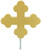 12" Botonee Cross Gold Flagpole Ornament
