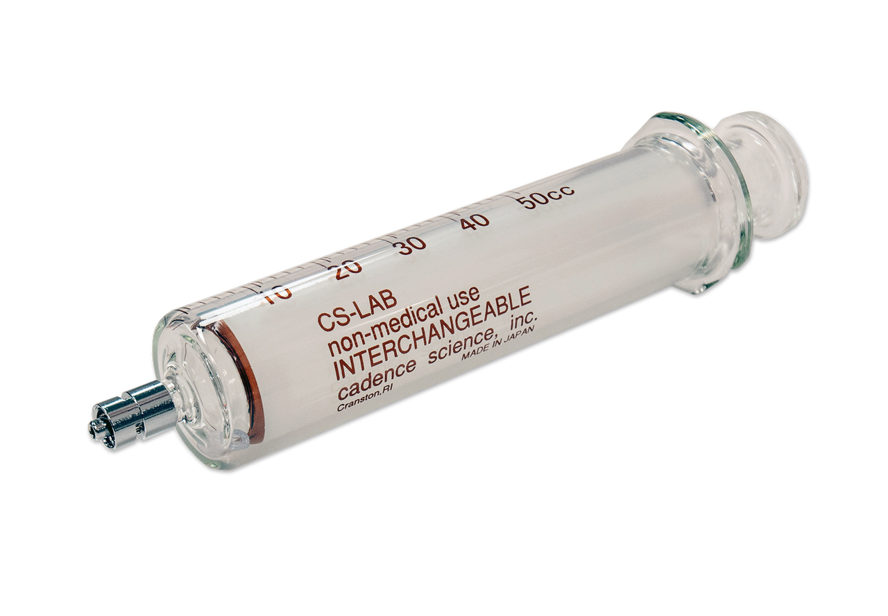 CS Lab Interchangeable Glass Syringes 50ml, lock tip (Individual) Cadence Science