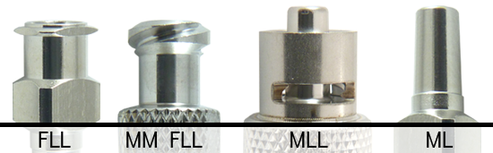 Cadence Luer Fittings, Chrome-Plated Luer adapters,Male luer Lock