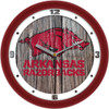 Arkansas Razorbacks - Weathered Wood Team Wall Clock