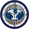 Brigham Young Univ. Cougars - Weathered Wood Team Wall Clock