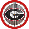 Georgia Bulldogs - Weathered Wood Team Wall Clock