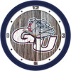 Gonzaga Bulldogs - Weathered Wood Team Wall Clock