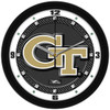 Georgia Tech Yellow Jackets - Carbon Fiber Textured Team Wall Clock