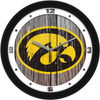 Iowa Hawkeyes - Weathered Wood Team Wall Clock