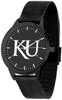 Kansas Jayhawk - Mesh Statement Watch - Black Band - Black Dial