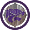 Kansas State Wildcats - Weathered Wood Team Wall Clock