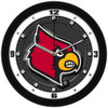 Louisville Cardinals - Carbon Fiber Textured Team Wall Clock