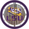 LSU Tigers - Weathered Wood Team Wall Clock