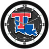 Louisiana Tech Bulldogs - Carbon Fiber Textured Team Wall Clock