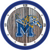 Memphis Tigers - Weathered Wood Team Wall Clock