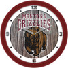 Montana Grizzlies - Weathered Wood Team Wall Clock