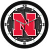 Nebraska Cornhuskers - Carbon Fiber Textured Team Wall Clock